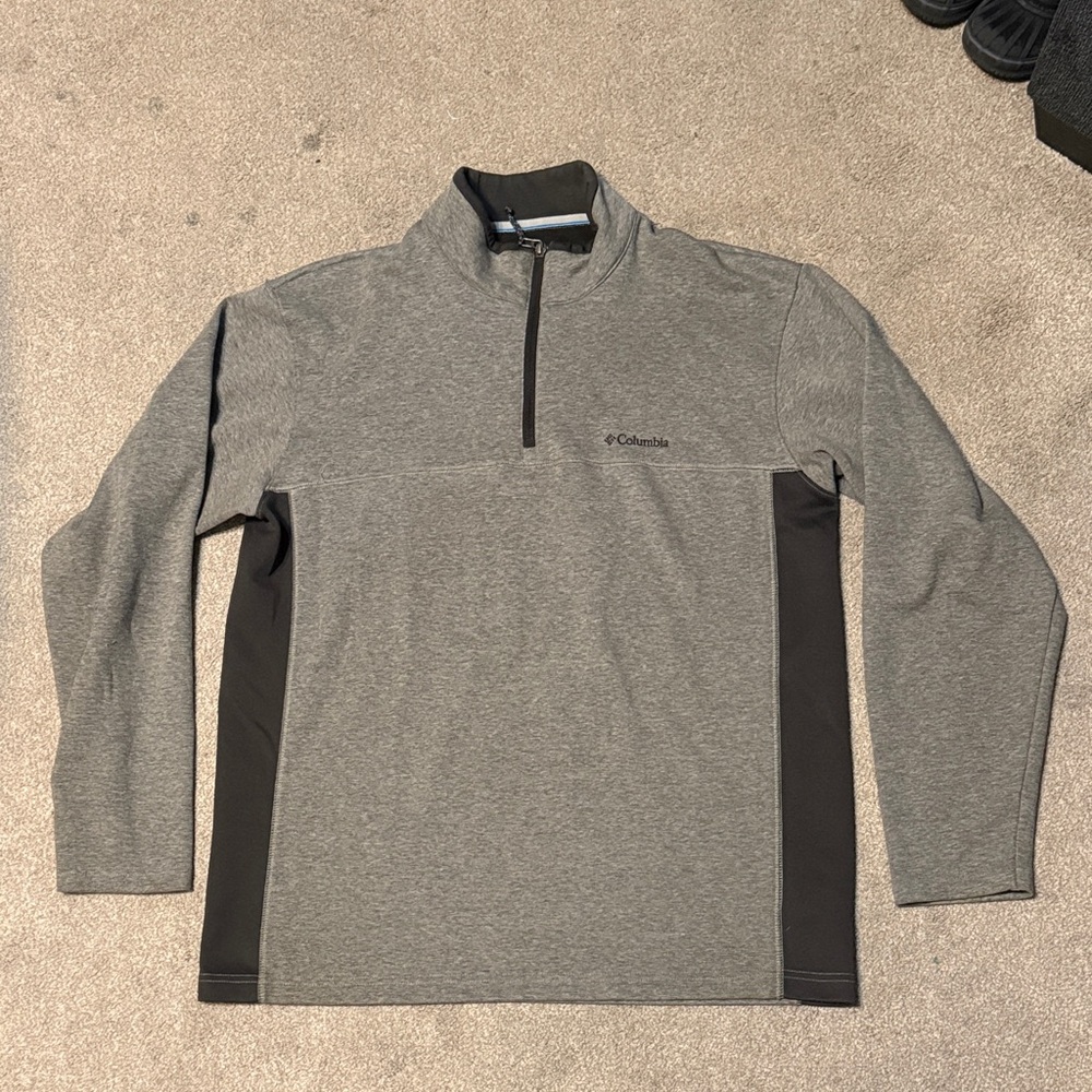Columbia Grey Quarter Zip Pullover Sweatshirt Size L